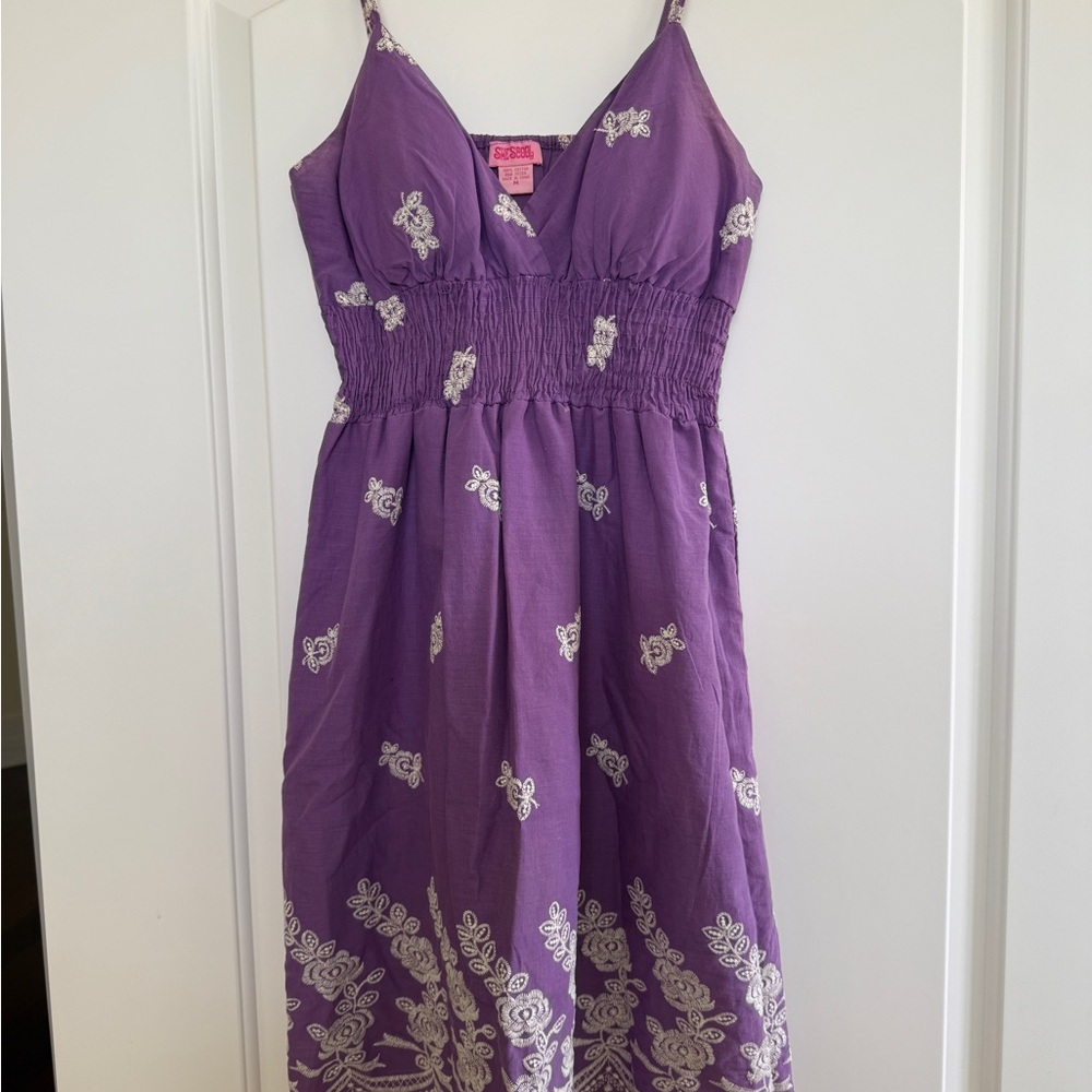 Purple Floral Kids Dress